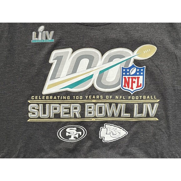 Fanatics NFL Super Bowl LIV 100 Years of Football T-Shirt Men's Size 3XL - Picture 2 of 9